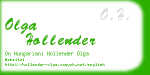 olga hollender business card